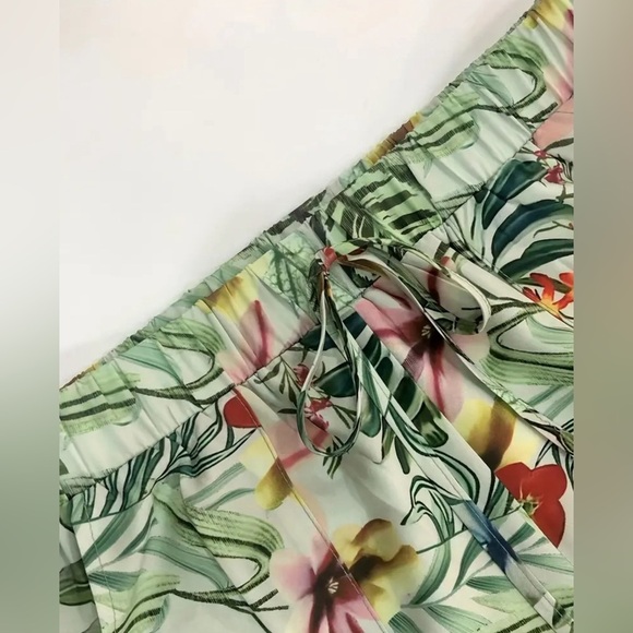 Floral Print Fake Drawstring Shorts- 8/10 - Picture 3 of 8